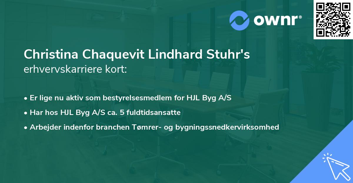 Christina Chaquevit Lindhard Stuhr's erhvervskarriere kort