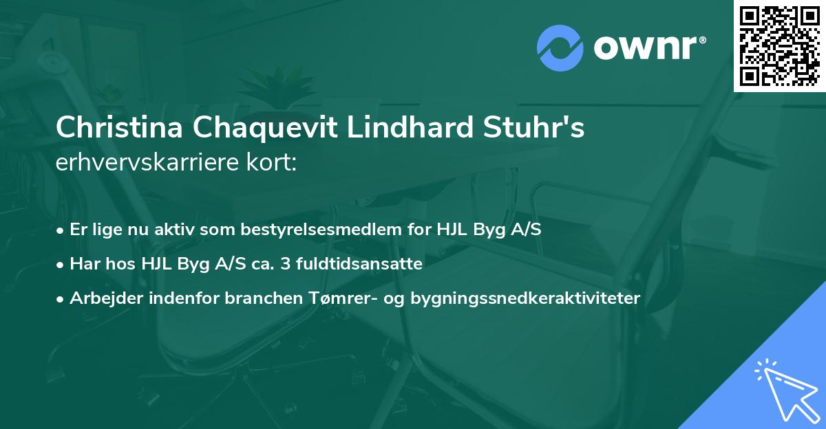 Christina Chaquevit Lindhard Stuhr's erhvervskarriere kort