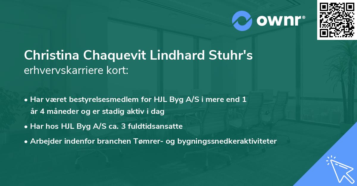 Christina Chaquevit Lindhard Stuhr's erhvervskarriere kort