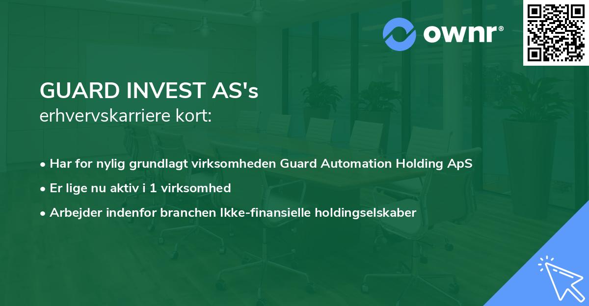 GUARD INVEST AS's erhvervskarriere kort
