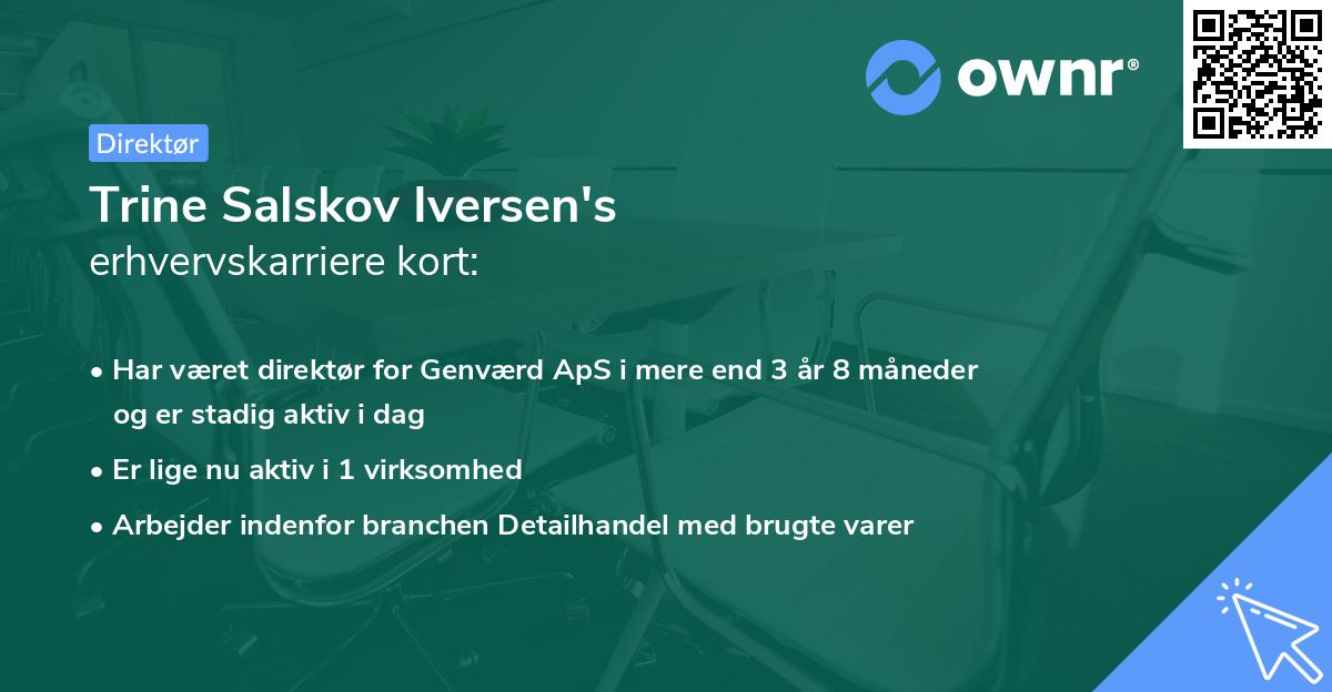 Trine Salskov Iversen's erhvervskarriere kort