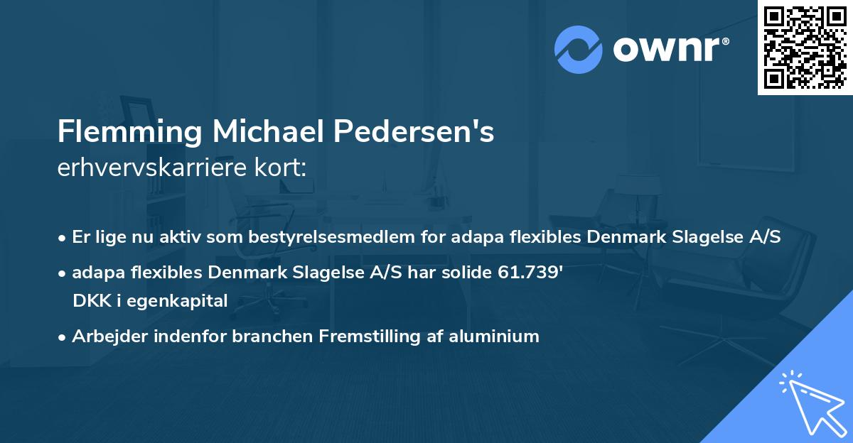 Flemming Michael Pedersen's erhvervskarriere kort