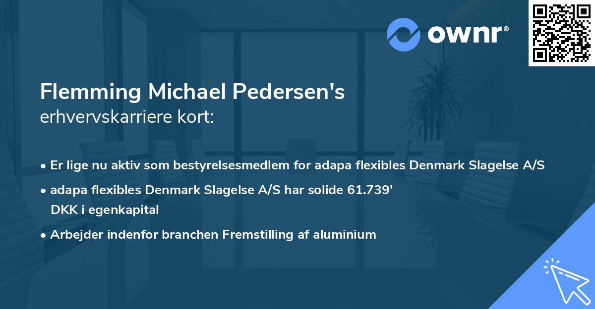 Flemming Michael Pedersen's erhvervskarriere kort