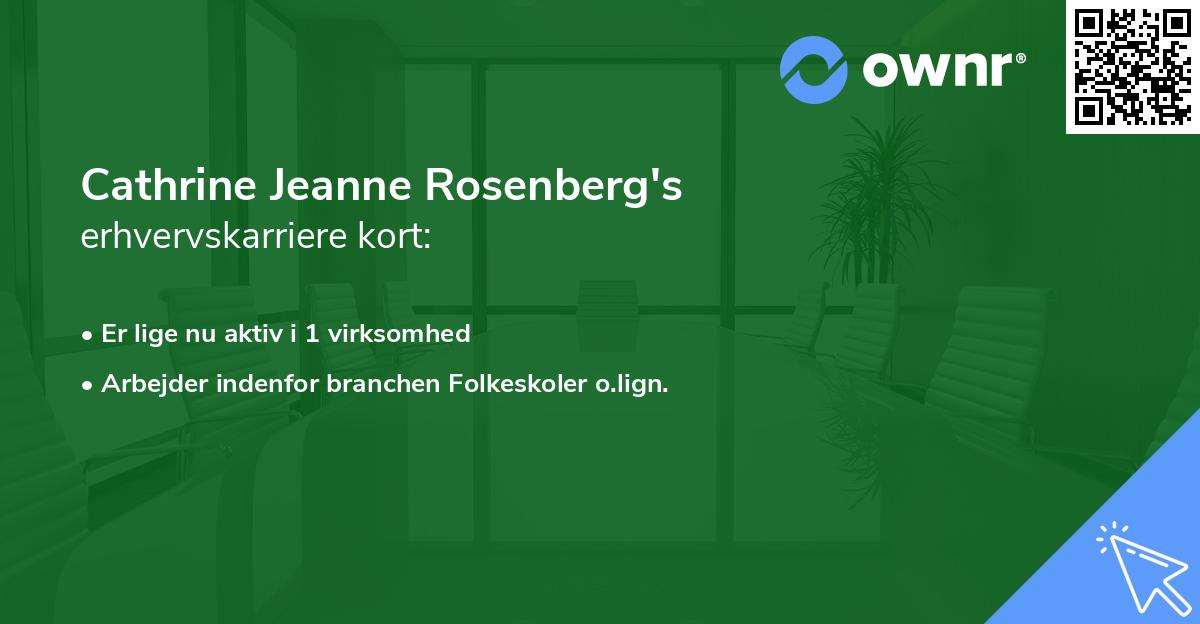 Cathrine Jeanne Rosenberg's erhvervskarriere kort