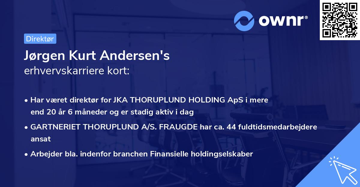 Jørgen Kurt Andersen's erhvervskarriere kort