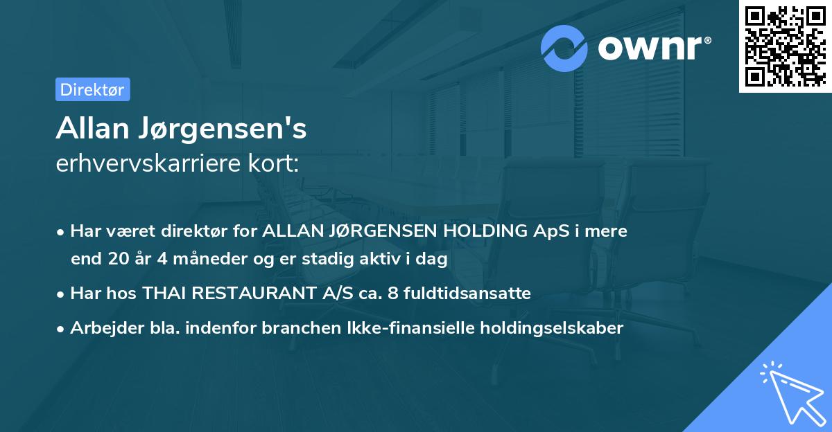 Allan Jørgensen's erhvervskarriere kort