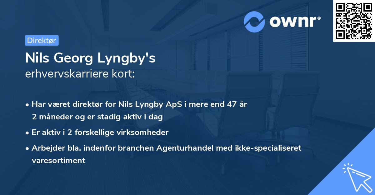 Nils Georg Lyngby's erhvervskarriere kort