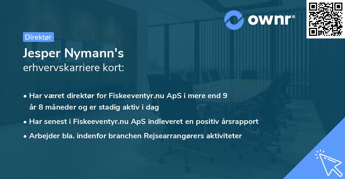Jesper Nymann's erhvervskarriere kort