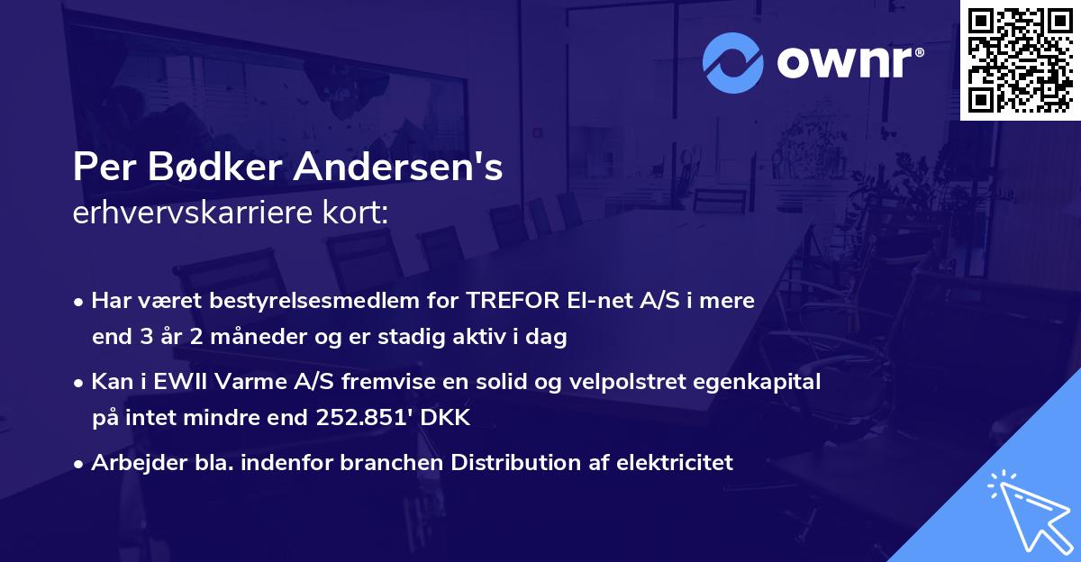 Per Bødker Andersen's erhvervskarriere kort