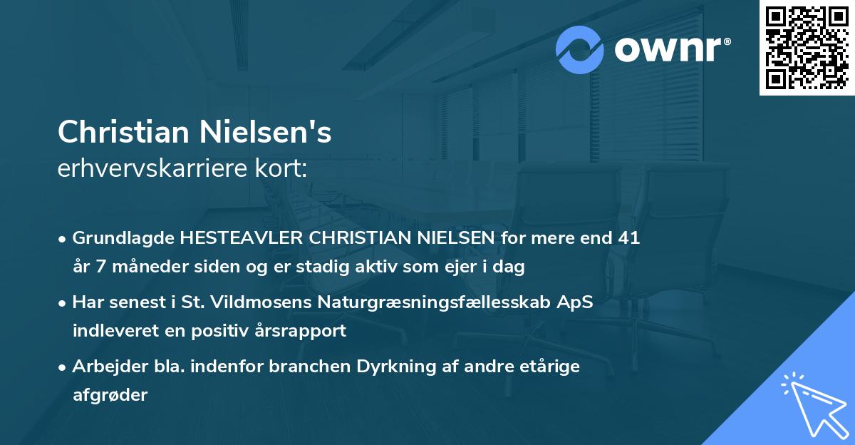 Christian Nielsen's erhvervskarriere kort