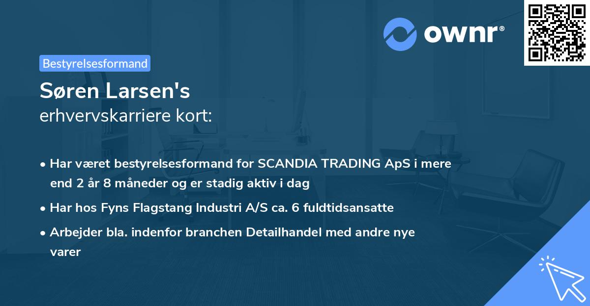 Søren Larsen's erhvervskarriere kort