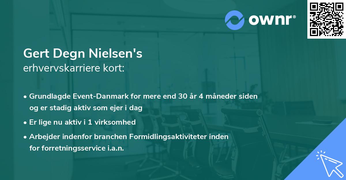 Gert Degn Nielsen's erhvervskarriere kort