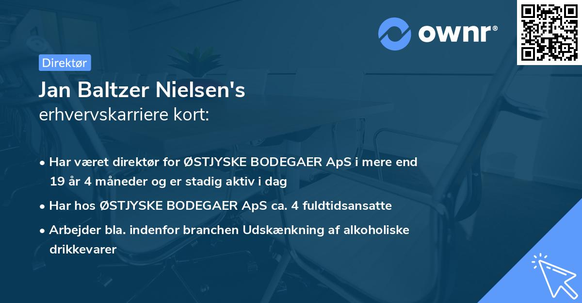 Jan Baltzer Nielsen's erhvervskarriere kort