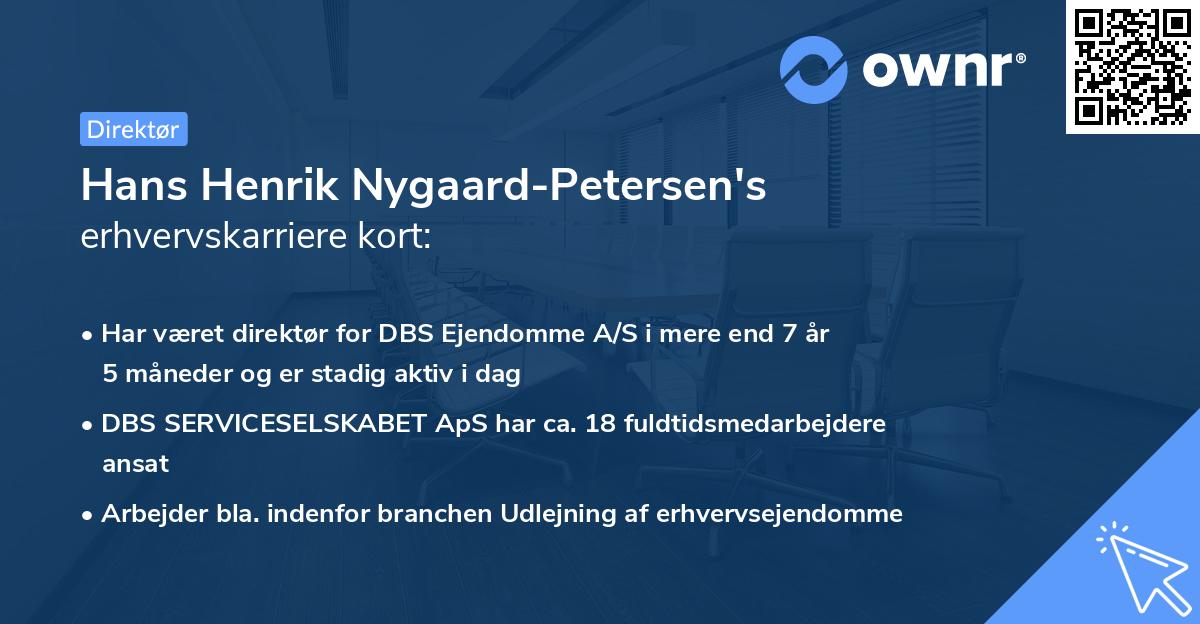 Hans Henrik Nygaard-Petersen's erhvervskarriere kort