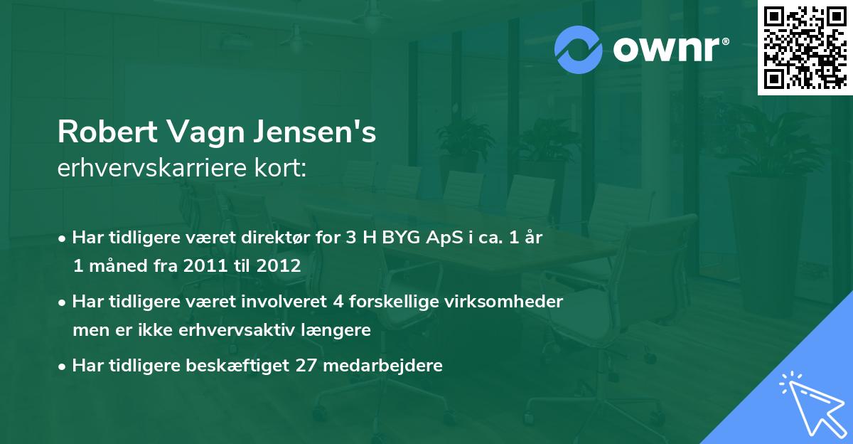 Robert Vagn Jensen's erhvervskarriere kort