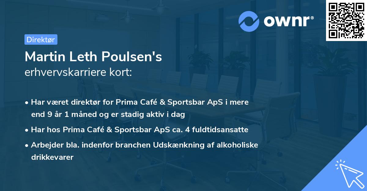 Martin Leth Poulsen's erhvervskarriere kort