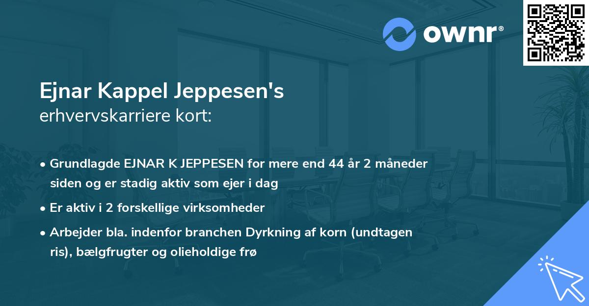 Ejnar Kappel Jeppesen's erhvervskarriere kort