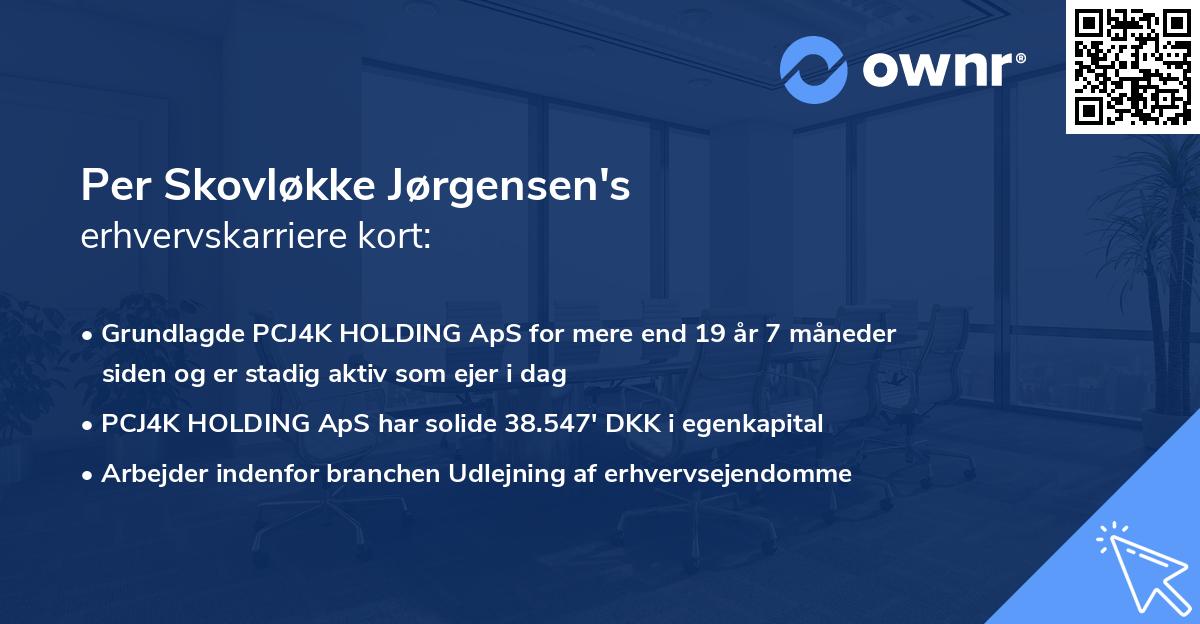 Per Skovløkke Jørgensen's erhvervskarriere kort