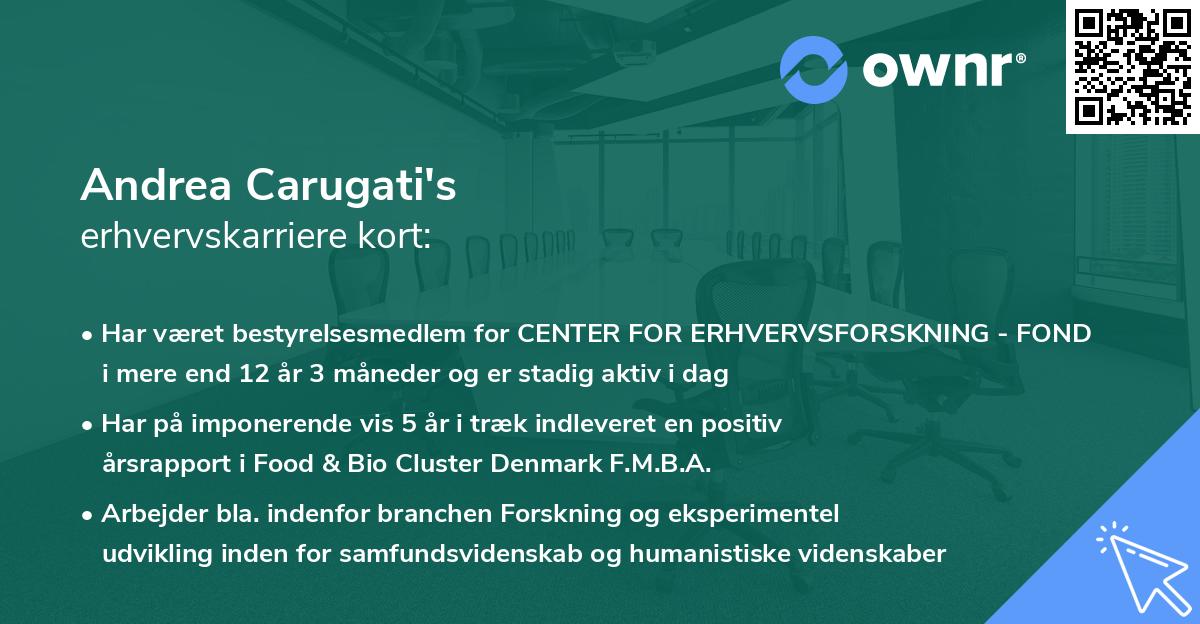 Andrea Carugati's erhvervskarriere kort