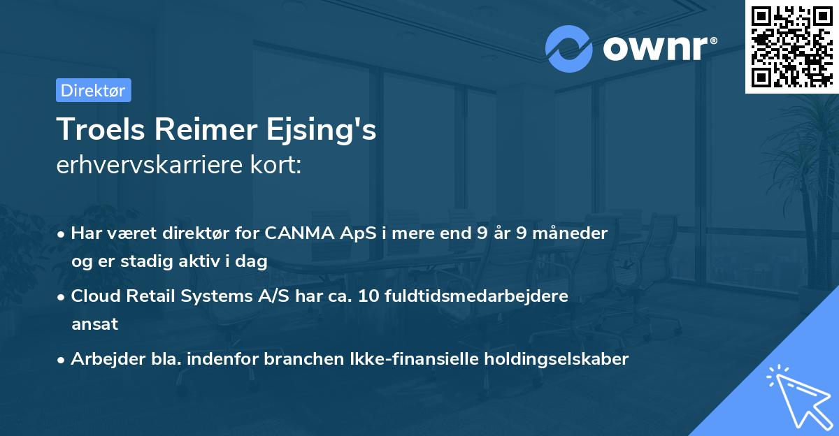 Troels Reimer Ejsing's erhvervskarriere kort