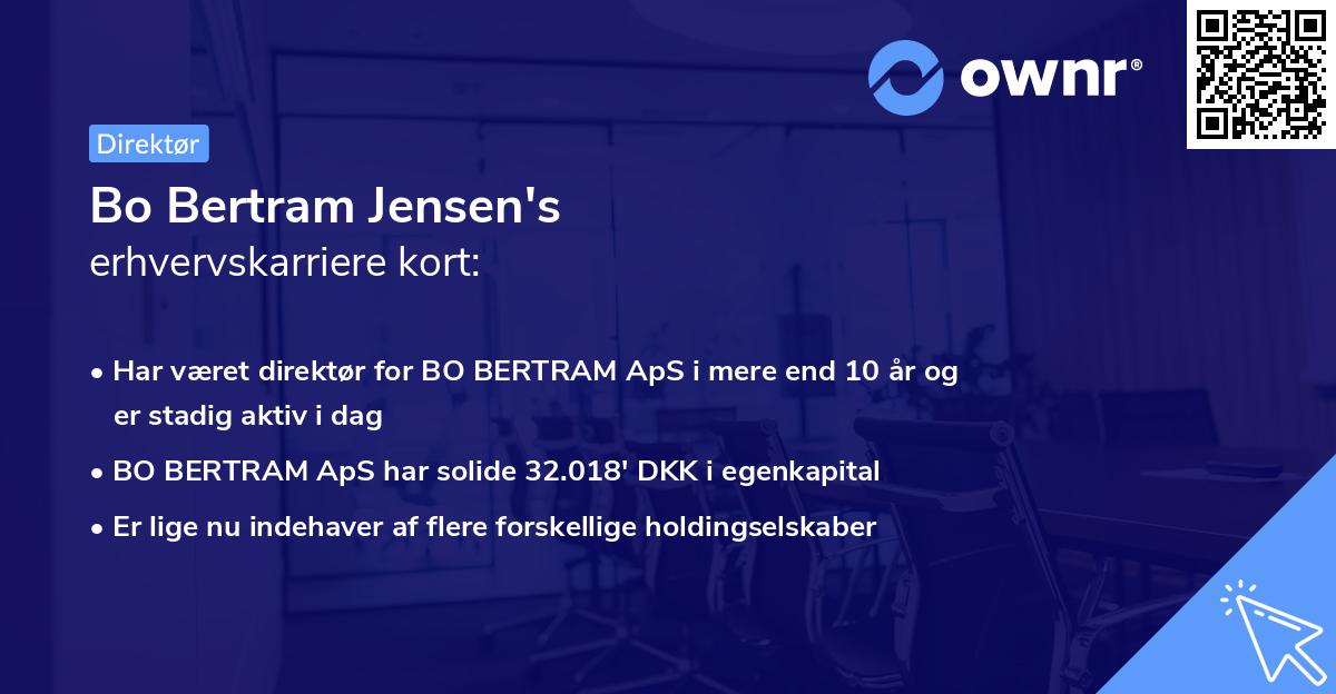 Bo Bertram Jensen's erhvervskarriere kort