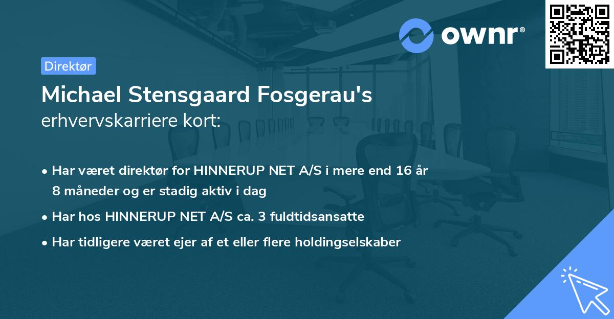 Michael Stensgaard Fosgerau's erhvervskarriere kort