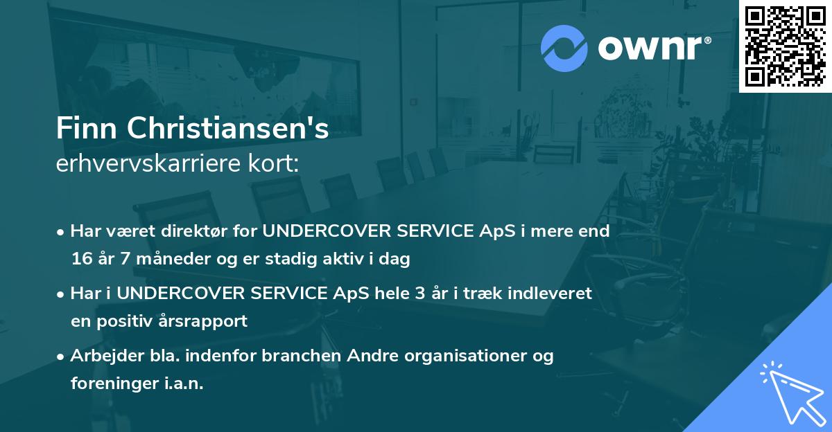 Finn Christiansen's erhvervskarriere kort