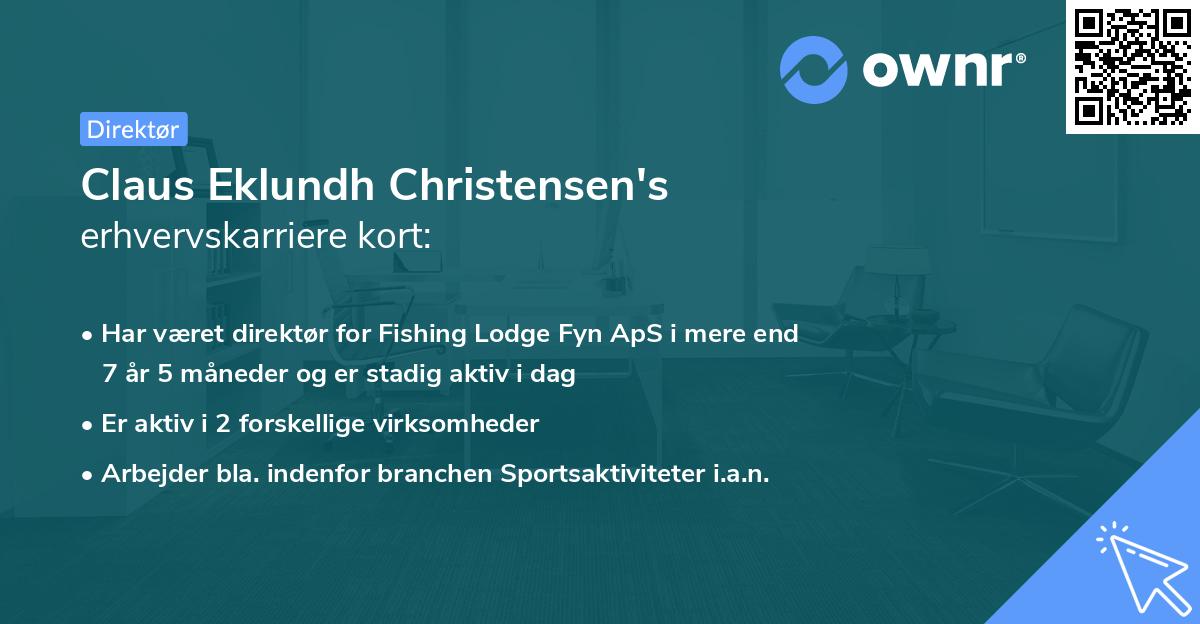 Claus Eklundh Christensen's erhvervskarriere kort