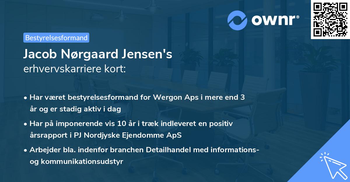 Jacob Nørgaard Jensen's erhvervskarriere kort