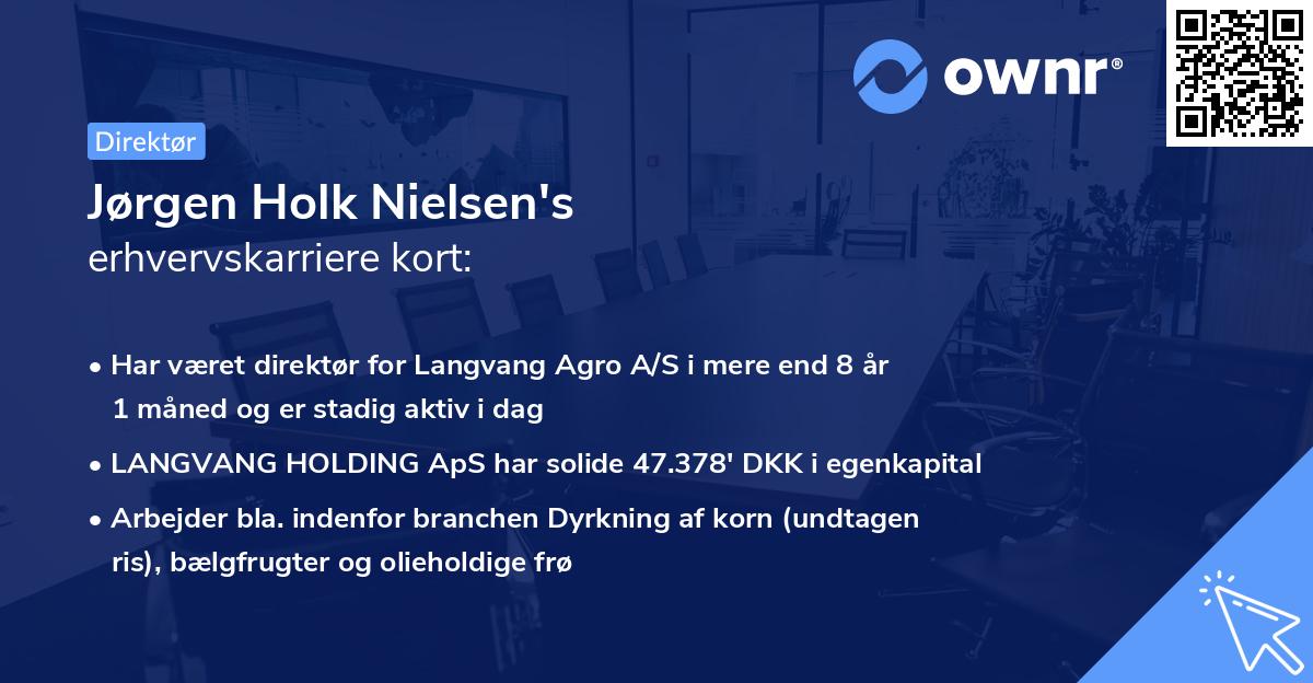 Jørgen Holk Nielsen's erhvervskarriere kort