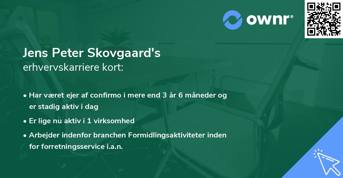 Jens Peter Skovgaard's erhvervskarriere kort