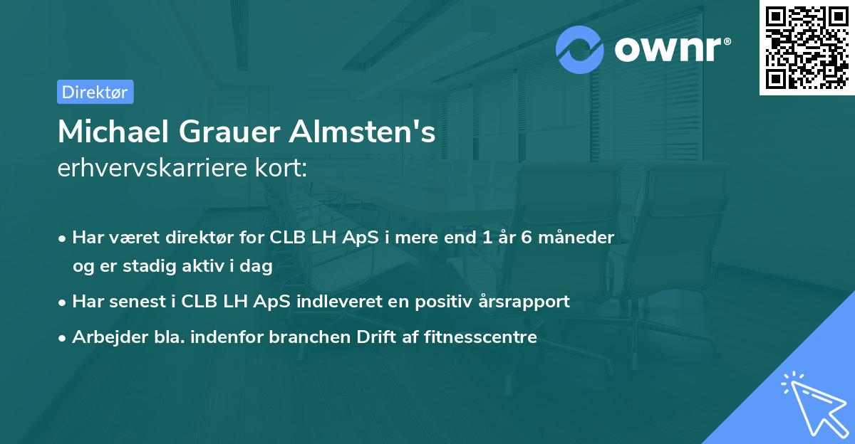 Michael Grauer Almsten's erhvervskarriere kort