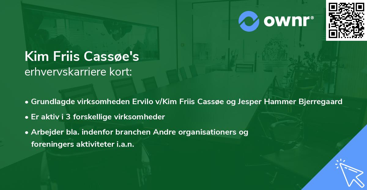 Kim Friis Cassøe's erhvervskarriere kort