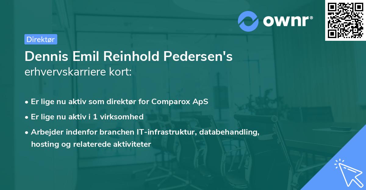 Dennis Emil Reinhold Pedersen's erhvervskarriere kort
