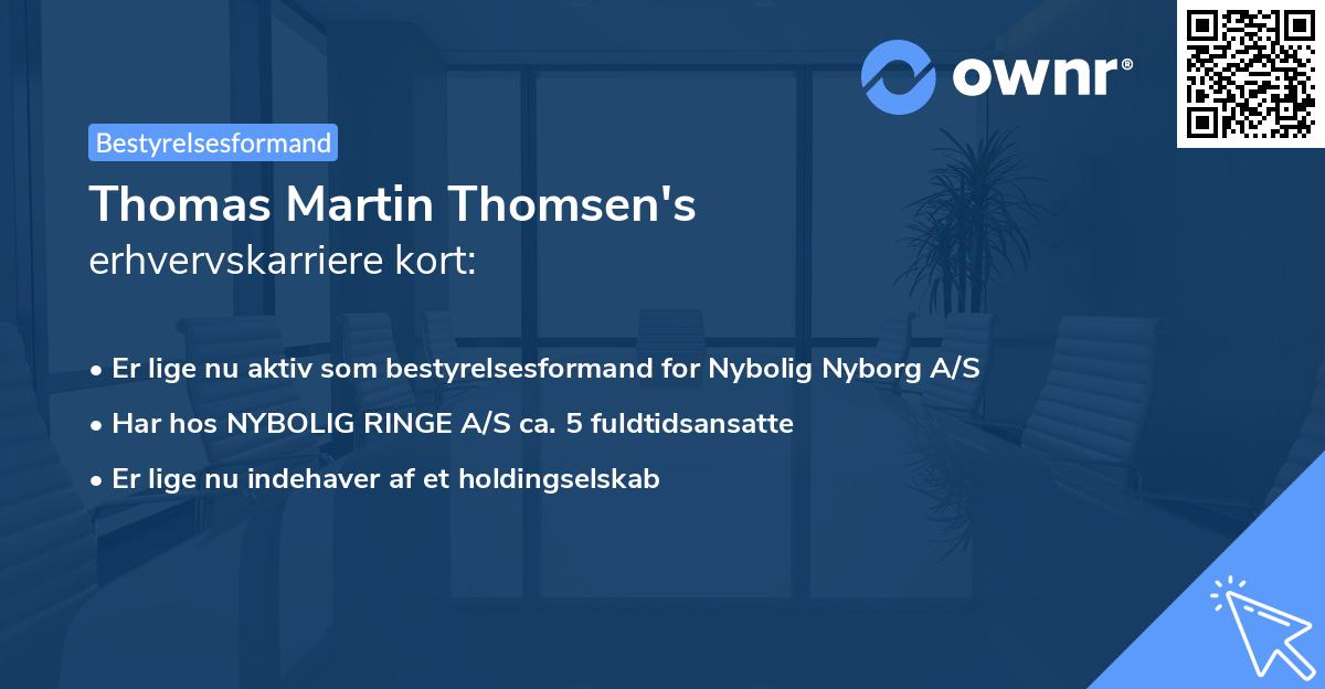 Thomas Martin Thomsen's erhvervskarriere kort