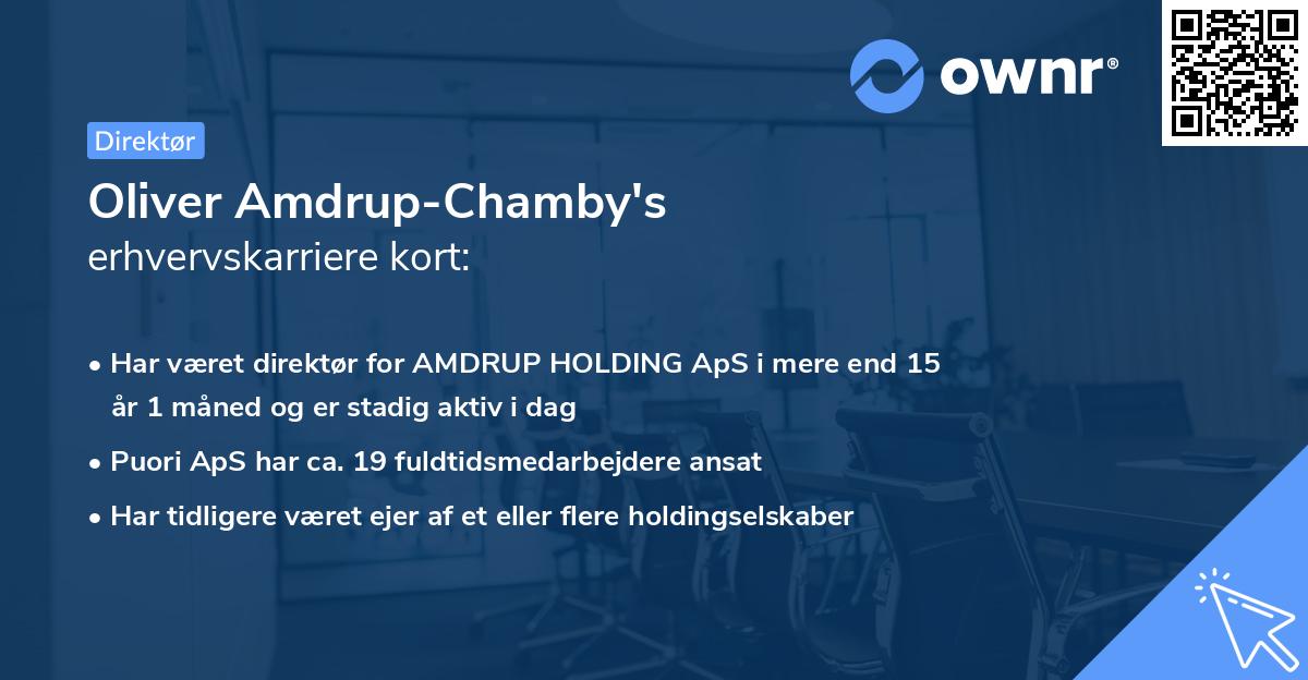 Oliver Amdrup-Chamby's erhvervskarriere kort