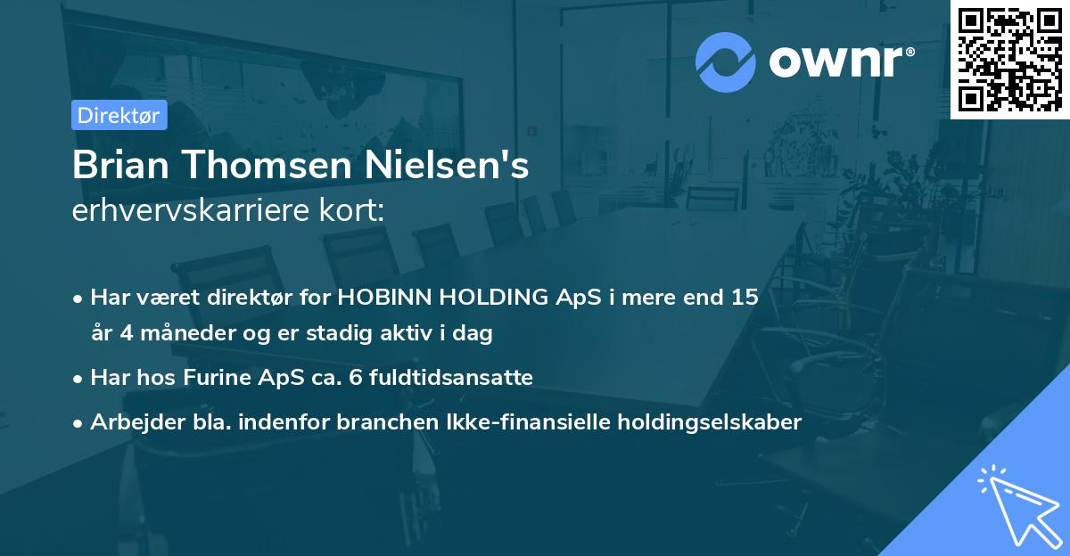 Brian Thomsen Nielsen's erhvervskarriere kort