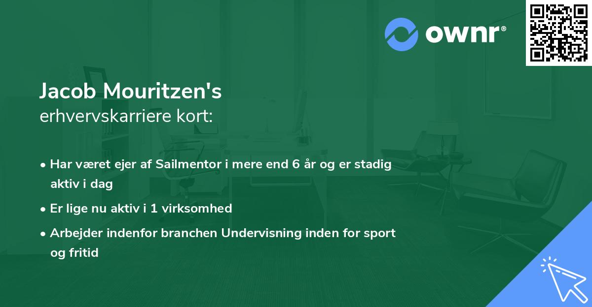 Jacob Mouritzen's erhvervskarriere kort