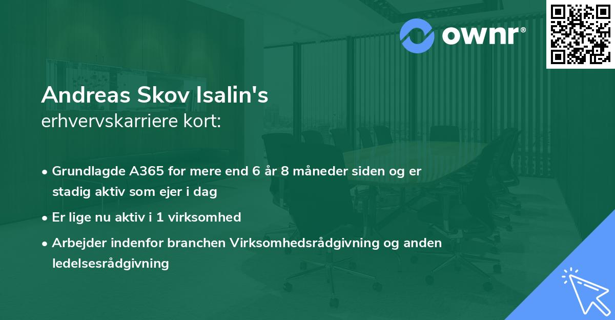 Andreas Skov Isalin's erhvervskarriere kort