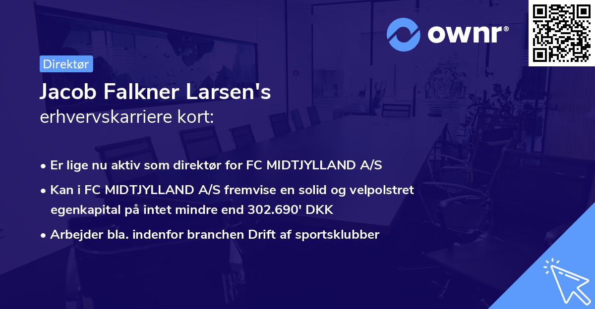 Jacob Falkner Larsen's erhvervskarriere kort