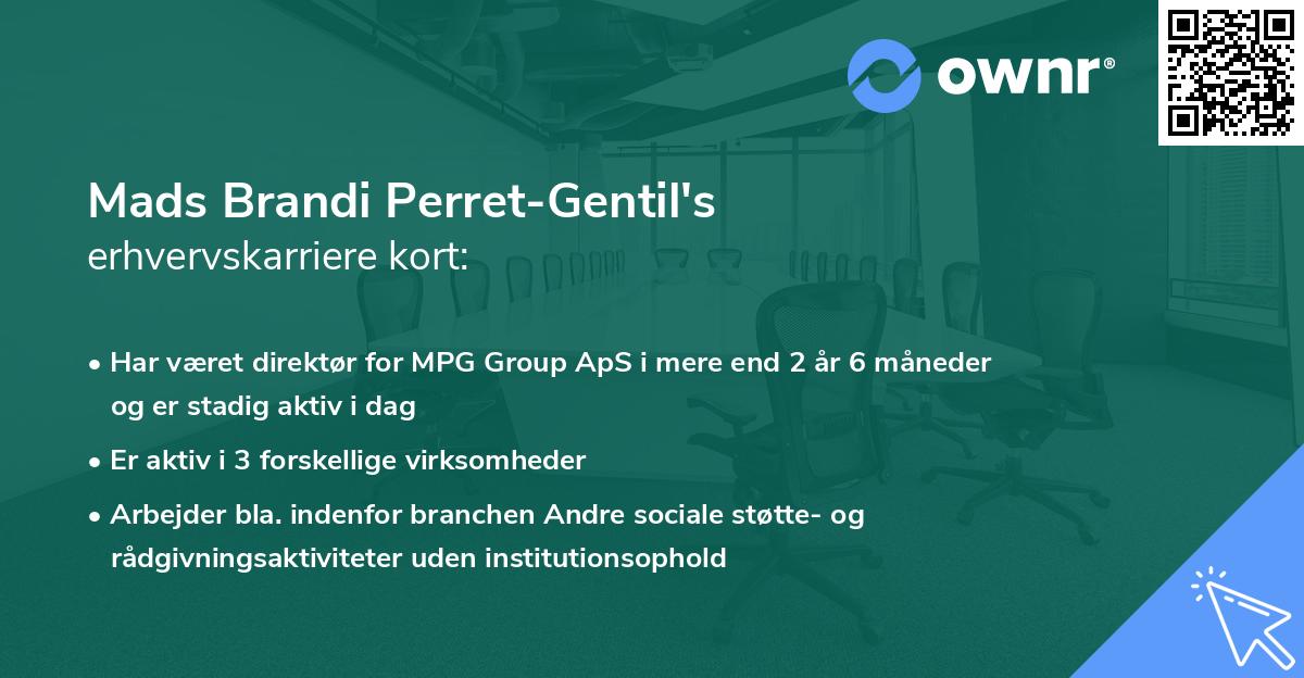 Mads Brandi Perret-Gentil's erhvervskarriere kort