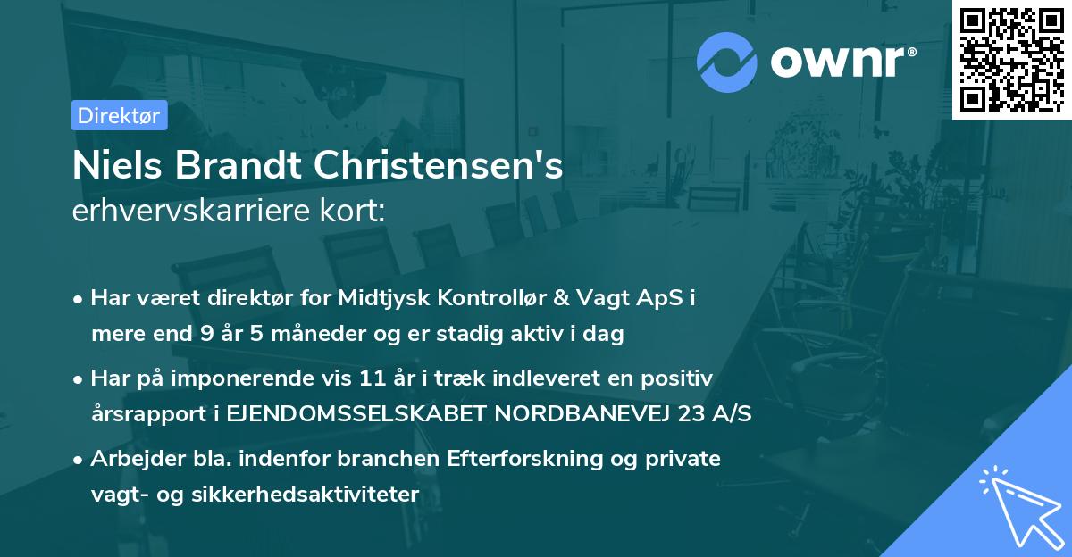 Niels Brandt Christensen's erhvervskarriere kort