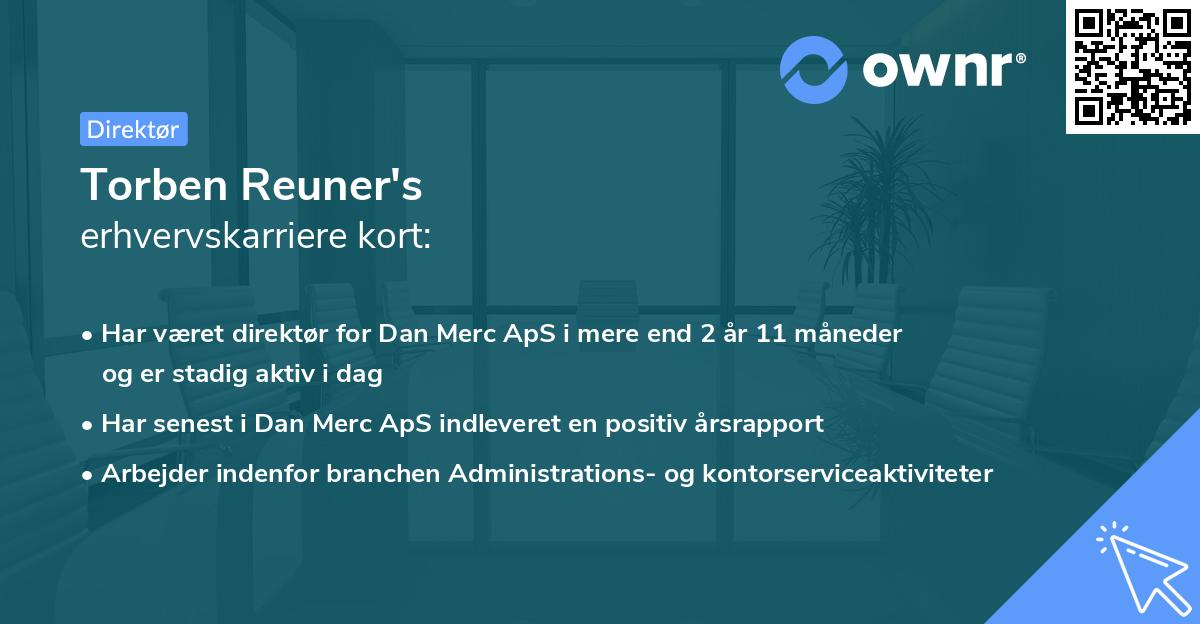 Torben Reuner's erhvervskarriere kort