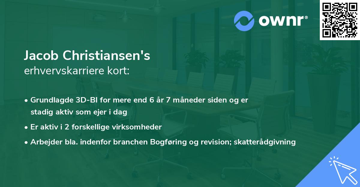 Jacob Christiansen's erhvervskarriere kort