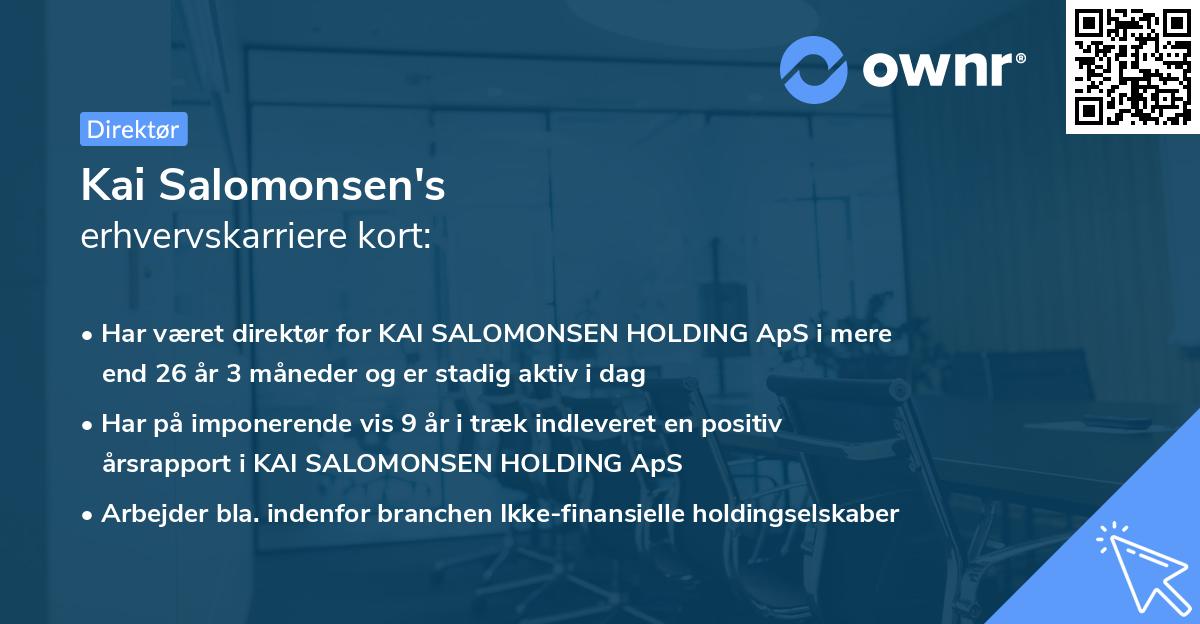 Kai Salomonsen's erhvervskarriere kort
