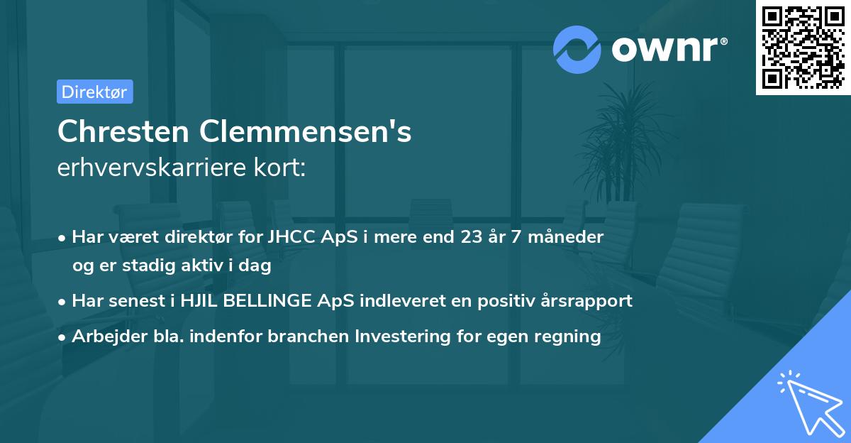 Chresten Clemmensen's erhvervskarriere kort
