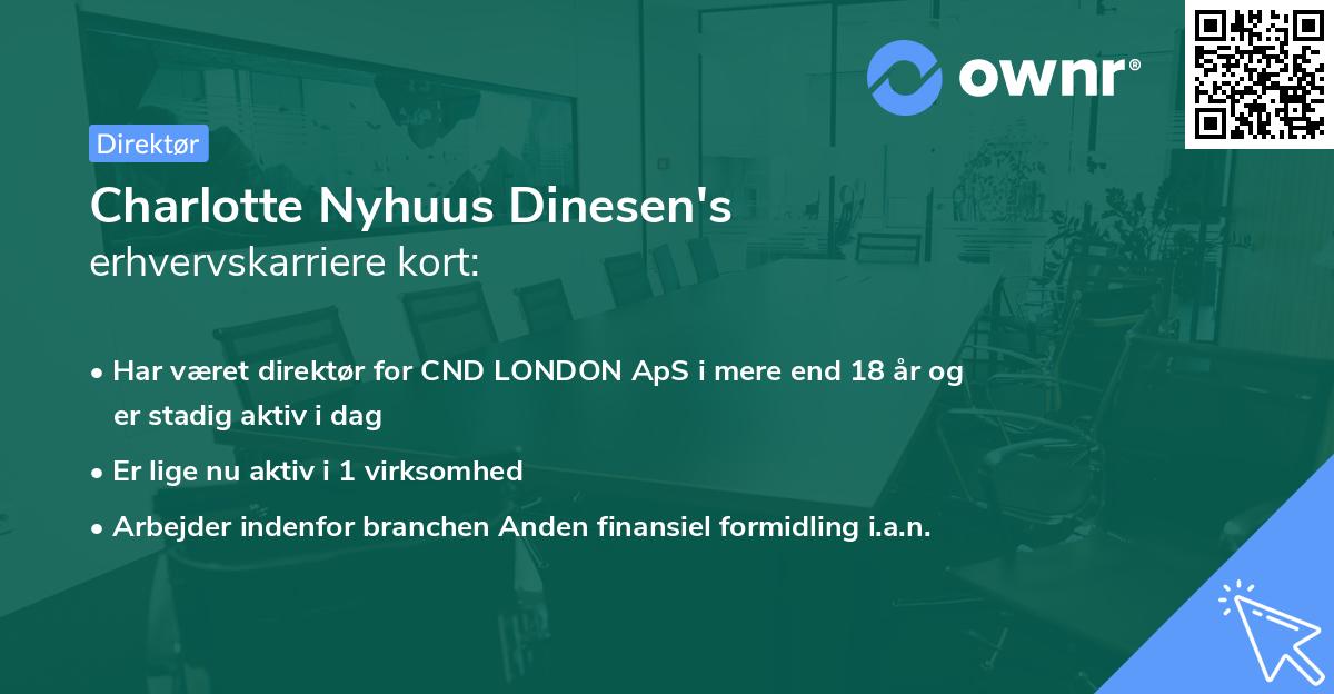 Charlotte Nyhuus Dinesen's erhvervskarriere kort