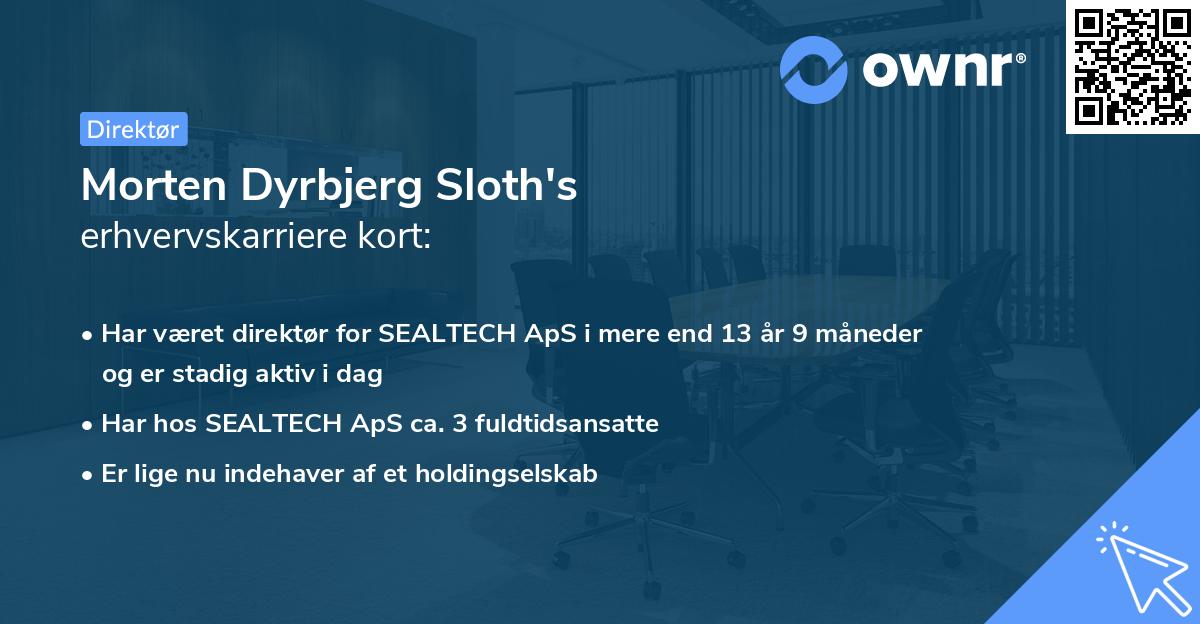 Morten Dyrbjerg Sloth's erhvervskarriere kort