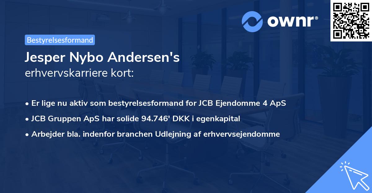 Jesper Nybo Andersen's erhvervskarriere kort