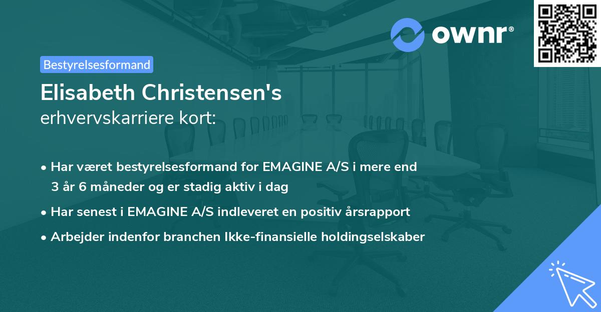 Elisabeth Christensen's erhvervskarriere kort